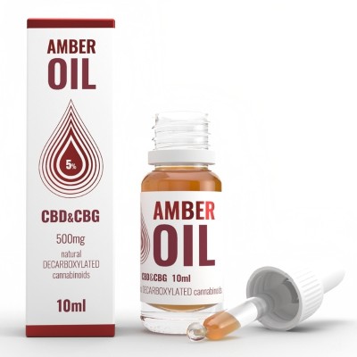 Olejek konopny 5% CBD&CBG 10ml Amber Oil
