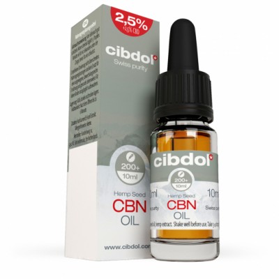 Olejek CBN 2,5% CBD 2,5% 10ml Cibdol
